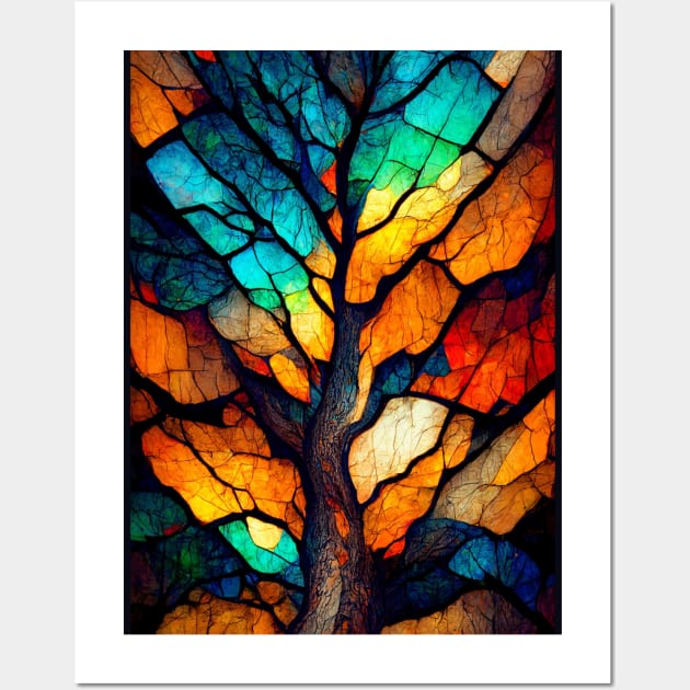 Colorful tree Wall Art by orange-teal